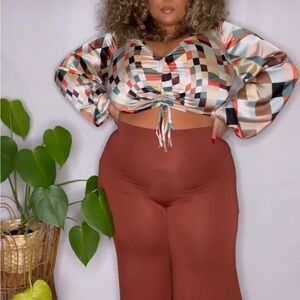 Colorful Geometric Crop Top